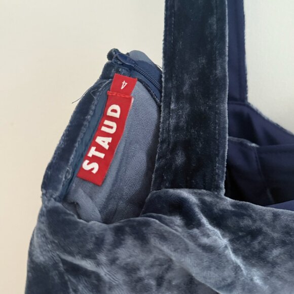 Staud Blue Velvet Jumpsuit - Picture 5 of 5